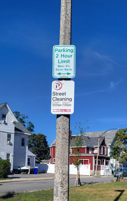 Raw parking sign image from street view